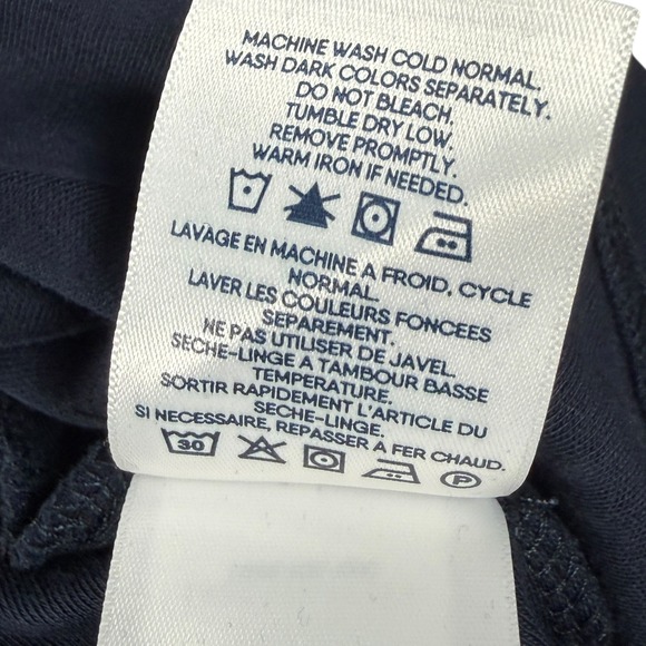 Lands End Women's Plus Size Relaxed Cotton Long Sleeve Mock Turtleneck 2X Navy - Picture 8 of 10